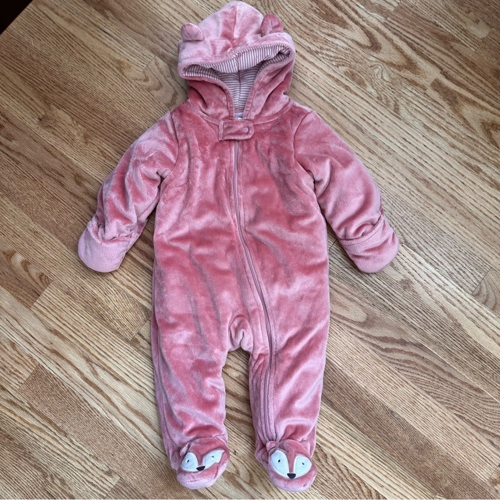 Carter’s Baby Snowsuit Fox Pink Size 9 months